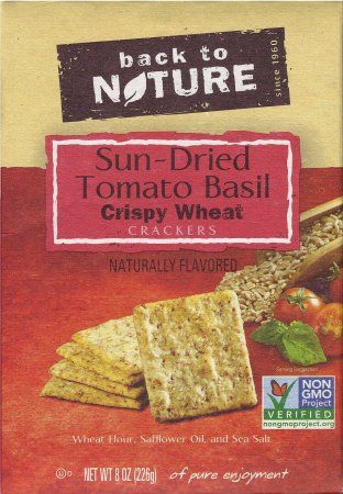 (image for) BACK TO NATURE SUN-DRIED TOMATO BASIL CRISPY WHEAT CRACKERS