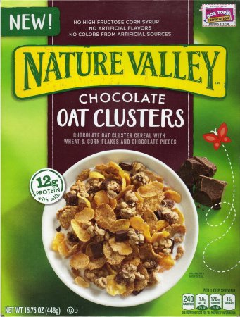 (image for) GENERAL MILLS NATURE VALLEY CHOCOLATE OAT CLUSTERS