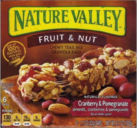 (image for) NATURE VALLEY FRUIT & NUT CRANBERRY & POMEGRANATE GRANOLA BAR