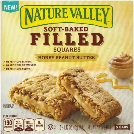 (image for) NATURE VALLEY SOFT BAKED FILLED SQUARES HONEY PEANUT BUTTER