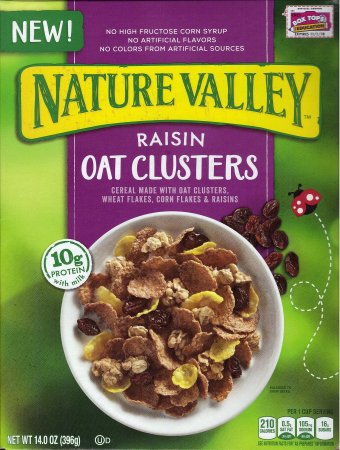 (image for) GENERAL MILLS NATURE VALLEY RAISIN OAT CLUSTERS