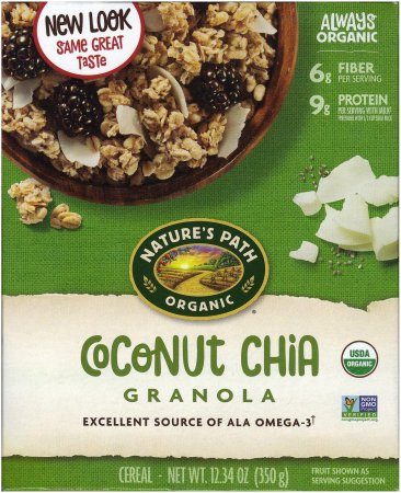 (image for) NATURE'S PATH ORGANIC CHIA PLUS COCONUT CHIA GRANOLA