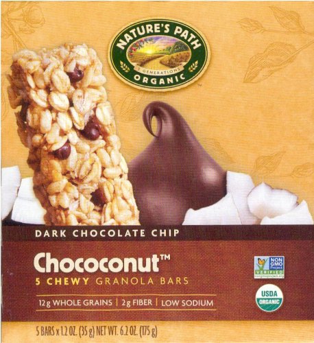 (image for) NATURE'S PATH ORGANIC CHOCOCONUT DARK CHOCOLATE CHIP GRANOLA BAR