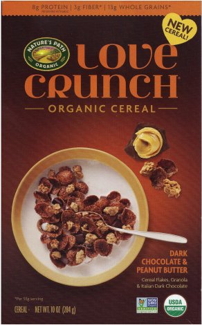 (image for) NATURE'S PATH LOVE CRUNCH CEREAL DARK CHOCOLATE & PEANUT BUTTER