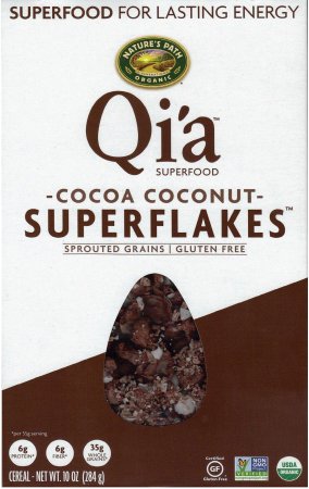 (image for) NATURE'S PATH ORGANIC QI'A COCOA COCONUT SUPERFLAKES CEREAL