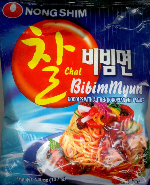 (image for) NONGSHIM BIBIM MYUN NOODLES WITH KOREAN CHILI SAUCE