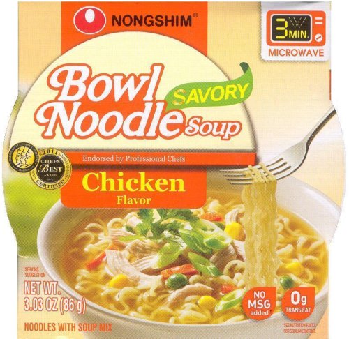 (image for) NONGSHIM BOWL NOODLE SOUP CHICKEN SAVORY FLAVOR