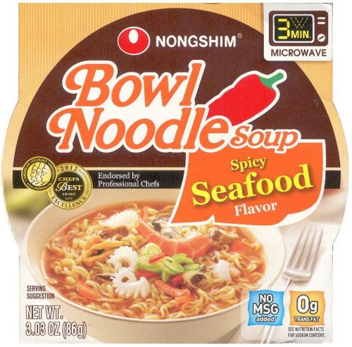 (image for) NONGSHIM BOWL NOODLE SOUP SPICY SEAFOOD FLAVOR