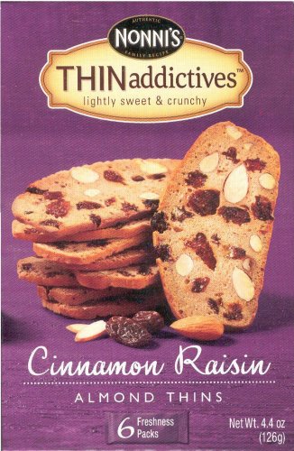 (image for) NONNI'S THINaddictives CINNAMON RAISIN ALMOND THINS