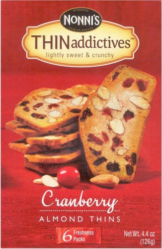 (image for) NONNI'S THINaddictives CRANBERRY ALMOND THINS