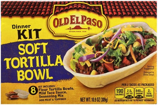 (image for) OLD EL PASO SOFT TORTILLA BOWL DINNER KIT