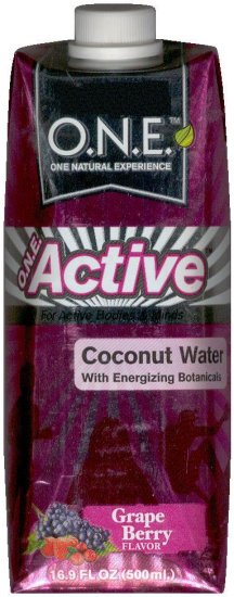 (image for) O.N.E. ACTIVE COCONUT WATER GRAPE BERRY FLAVOR