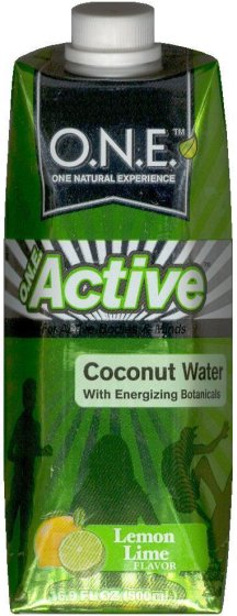 (image for) O.N.E. ACTIVE COCONUT WATER LEMON LIME FLAVOR