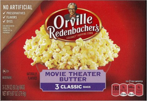 (image for) ORVILLE REDENBACHER'S MOVIE THEATER BUTTER GOURMET POP CORN