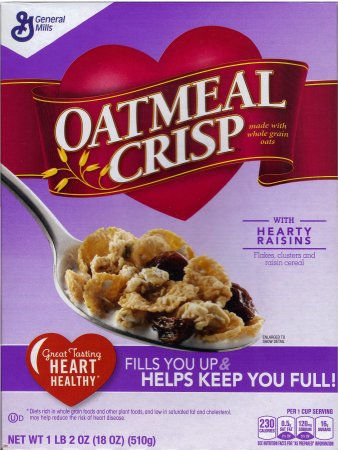 (image for) GENERAL MILLS OATMEAL CRISP WITH HEARTY RAISINS