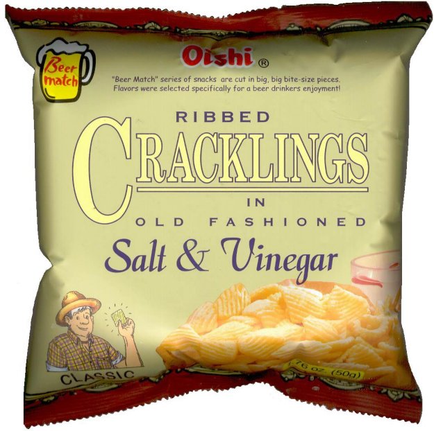 (image for) OISHI CRACKLINGS IN SALT & VINEGAR