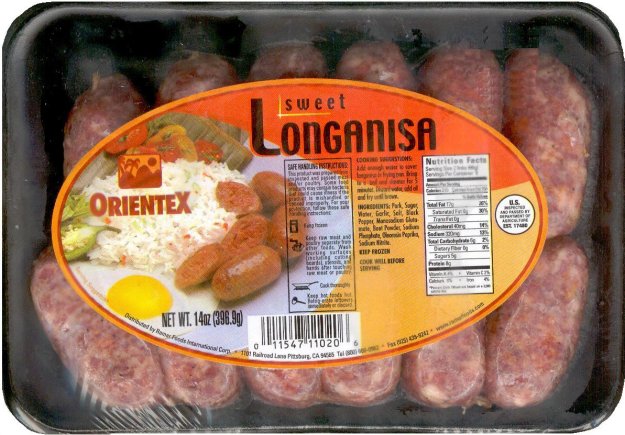 (image for) ORIENTEX SWEET PORK LONGANISA