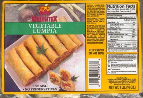 (image for) ORIENTEX VEGETABLE LUMPIA