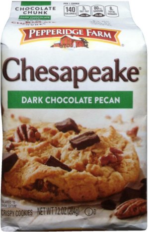 (image for) PEPPERIDGE FARM CHESAPEAKE DARK CHOCOLATE PECAN COOKIES