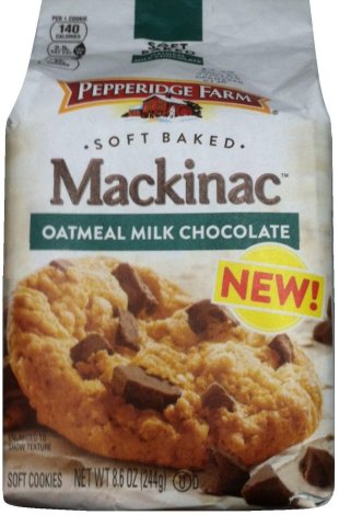 (image for) PEPPERIDGE FARM MACKINAC OATMEAL MILK CHOCOLATE COOKIES