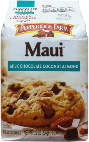 (image for) PEPPERIDGE FARM MAUI MILK CHOCOLATE COCONUT ALMOND CRISPY COOKIE