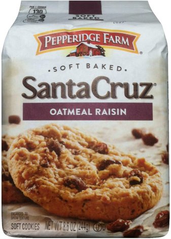 (image for) PEPPERIDGE FARM SANTA CRUZ OATMEAL RAISIN COOKIES