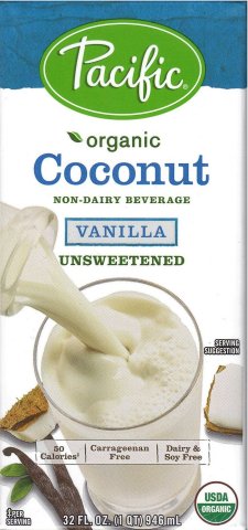 (image for) PACIFIC ORGANIC COCONUT VANILLA UNSWEETENED NON-DAIRY BEVERAGE