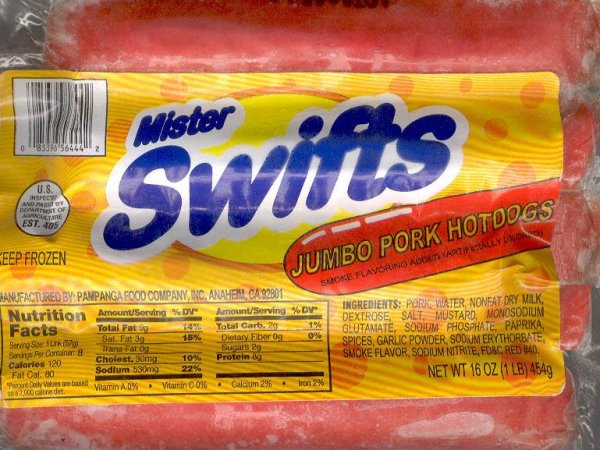 (image for) MISTER SWIFTS JUMBO PORK HOTDOGS