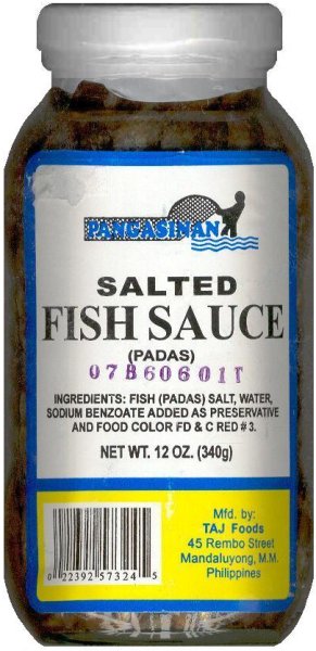 (image for) PANGASINAN SALTED FISH SAUCE PADAS