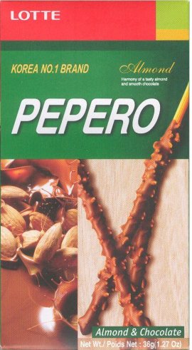 (image for) PEPERO CHOCOLATE COVERED BISCUIT STICKS WITH ALMONDS