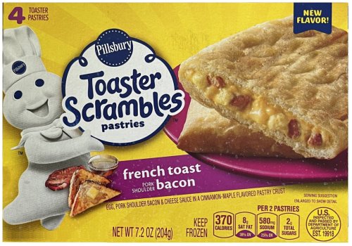 (image for) PILLSBURY TOASTER SCRAMBLES PASTRIES FRENCH TOAST BACON