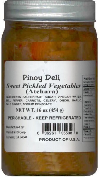 (image for) PINOY DELI SWEET PICKLED VEGETABLES ATCHARA