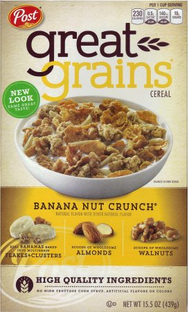 (image for) POST GREAT GRAINS BANANA NUT CRUNCH