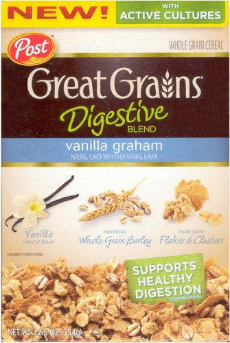 (image for) POST GREAT GRAINS DIGESTIVE BLEND VANILLA GRAHAM