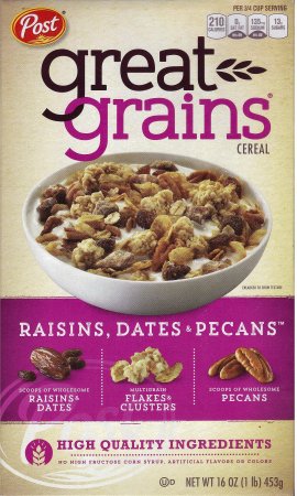 (image for) POST GREAT GRAINS RAISINS DATES & PECANS