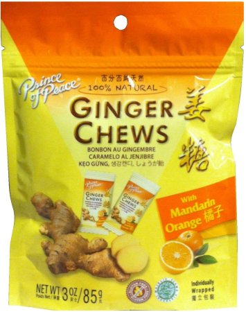 (image for) PRINCE OF PEACE GINGER CHEWS WITH MANDARIN ORANGE FLAVOR