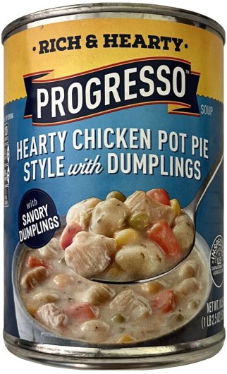 (image for) PROGRESSO RICH & HEARTY CHICKEN POT PIE STYLE WITH DUMPLINGS