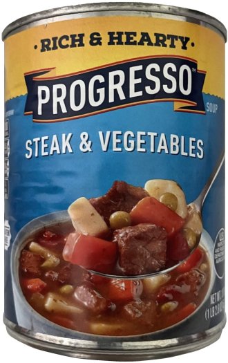 (image for) PROGRESSO RICH & HEARTY STEAK & VEGETABLES