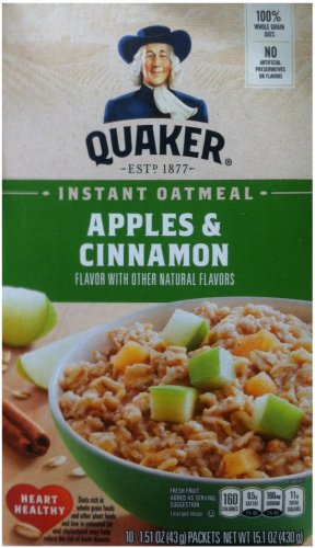 (image for) QUAKER INSTANT OATMEAL APPLES & CINNAMON