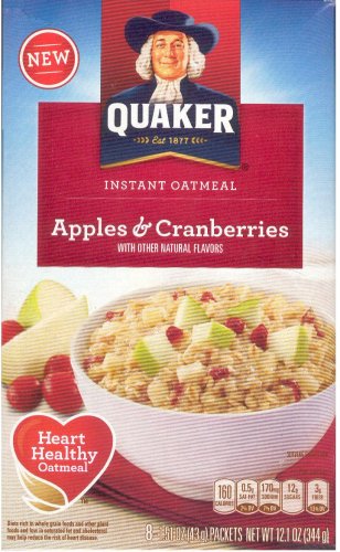 (image for) QUAKER INSTANT OATMEAL APPLES & CRANBERRIES