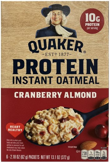 (image for) QUAKER INSTANT OATMEAL PROTEIN CRANBERRY ALMOND