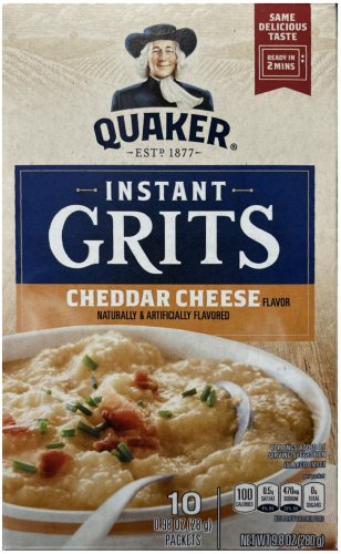 (image for) QUAKER INSTANT GRITS CHEDDAR CHEESE