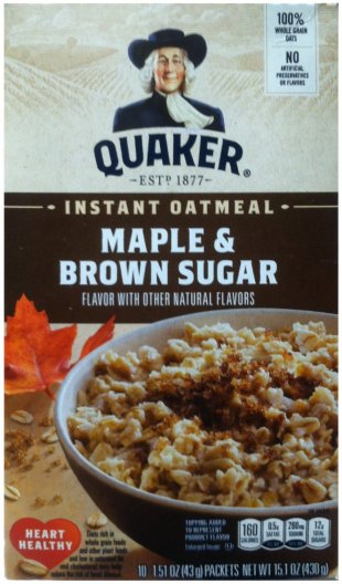 (image for) QUAKER INSTANT OATMEAL MAPLE & BROWN SUGER