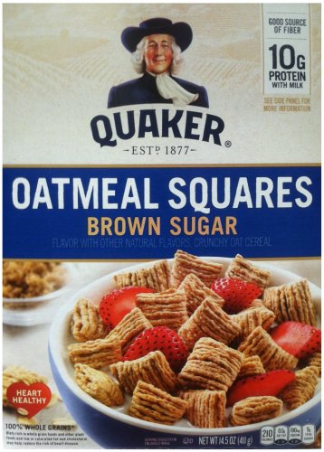 (image for) QUAKER OATMEAL SQUARES BROWN SUGER