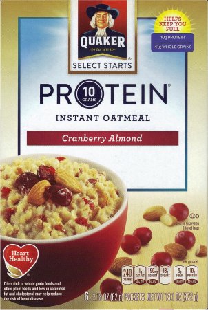 (image for) QUAKER INSTANT OATMEAL PROTEIN CRANBERRY ALMOND