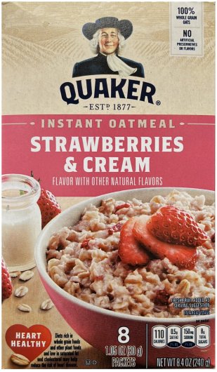 (image for) QUAKER INSTANT OATMEAL STRAWBERRIES & CREAM