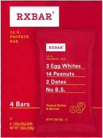 (image for) RXBAR PEANUT BUTTER & BERRIES PROTEIN BAR