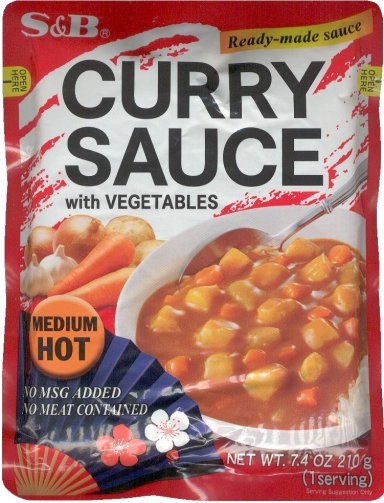 (image for) S&B CURRY SAUCE WITH VEGETABLES MEDIUM HOT JAPANESE STYLE