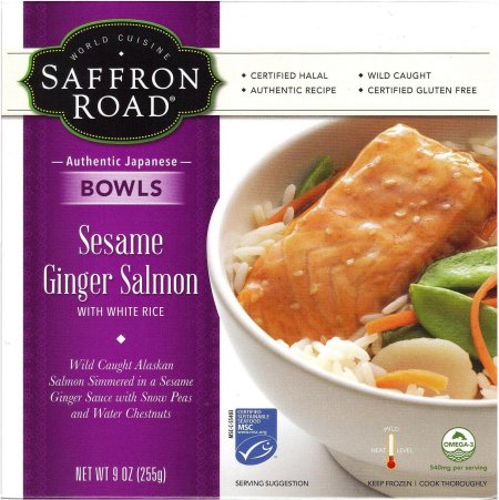 (image for) SAFFRON ROAD SESAME GINGER SALMON WITH WHITE RICE