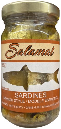 (image for) SALAMAT SARDINES SPANISH STYLE IN CORN OIL HOT & SPICY